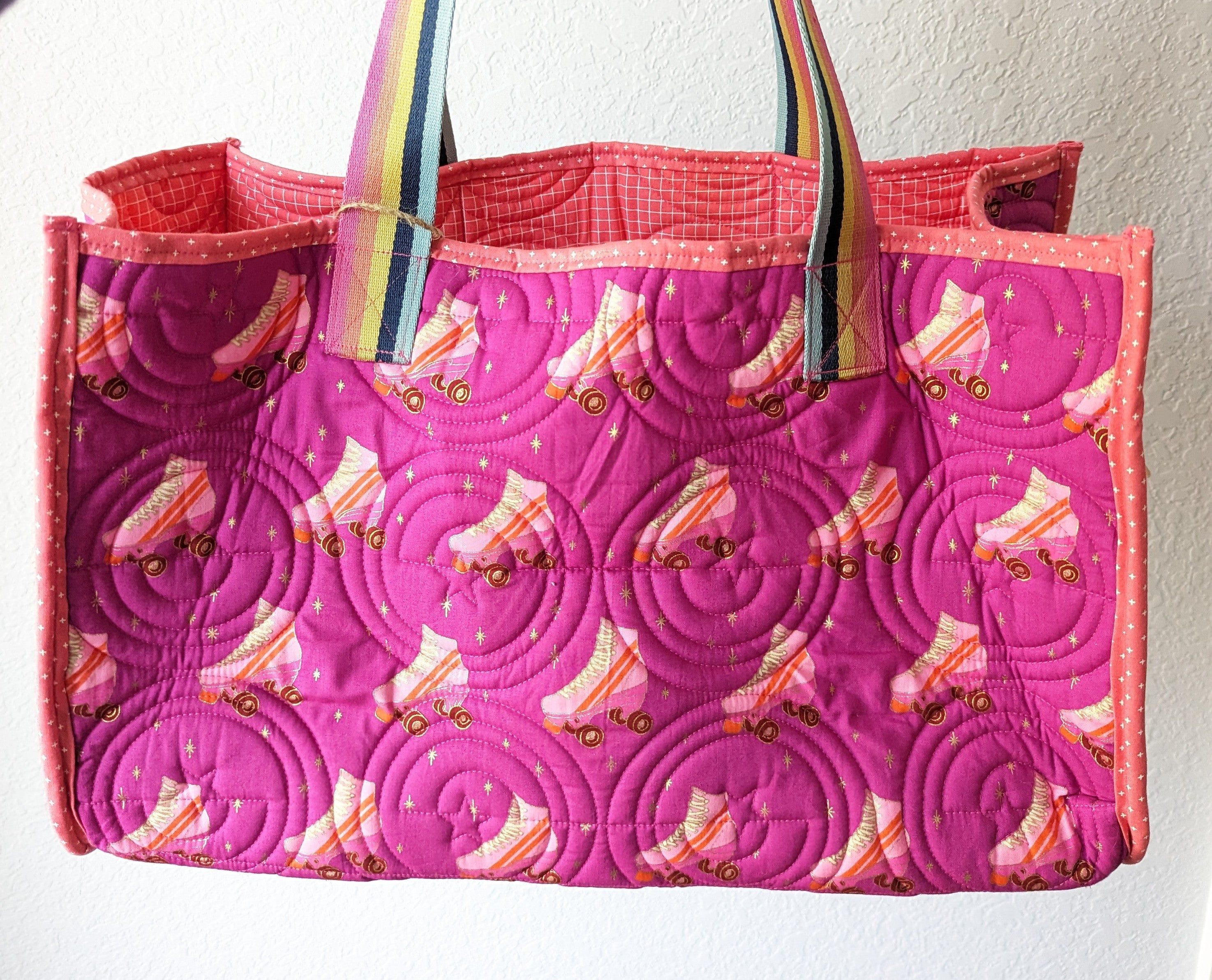 All the Things Tote Bag-Rainbow Rollerskates